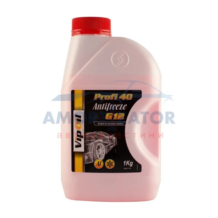 Антифриз VipOil G12 Profi 40 (червоний), 1кг х8 VIPOIL 701402 (фото 1)