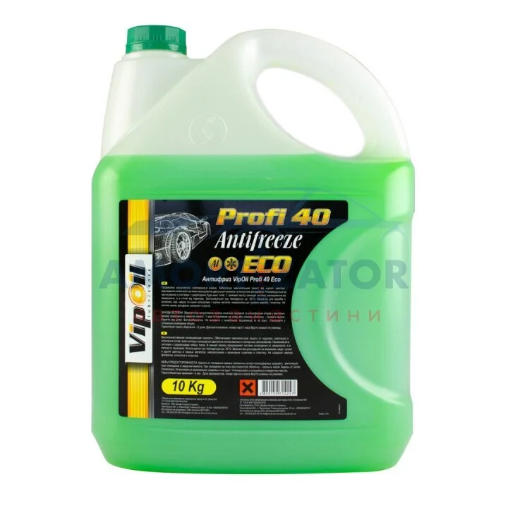 Антифриз VipOil ECO Profi 40 (зелений), 10кг х2 VIPOIL 701408 (фото 1)
