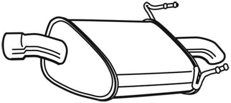 Глушник випускної системи задн (Виділений, довжина: 700мм) WALKER 23032