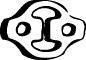 FORD кріплення глушника Escort -99, Fiesta 95-, Ka 96-, Transit 00-, Scorpio -98, Mondeo -96 MAZDA 121 96- WALKER 80221