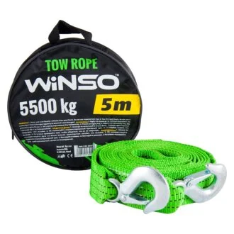 Трос стрічковий, з металевими гачками 5,5т,5м. WINSO 135550