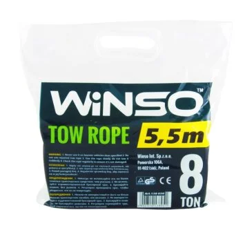Трос стрічковий, з металевими гачками 8т,5м. WINSO 138050