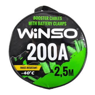 Провода-прикурювачі 200А, 2,5м, кругла сумка WINSO 138210