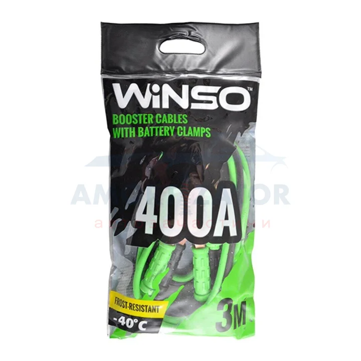 Провода-прикурювачі 400А, 3м, поліетиленовий пакет WINSO 138420 (фото 1)