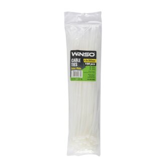 Хомути пластикові білі 4,8x300 (100шт.) WINSO 148300