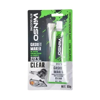 GASKET MAKER CLEAR 85g +315⁰С Силіконовий герметик прокладок професійний прозорий WINSO 310400