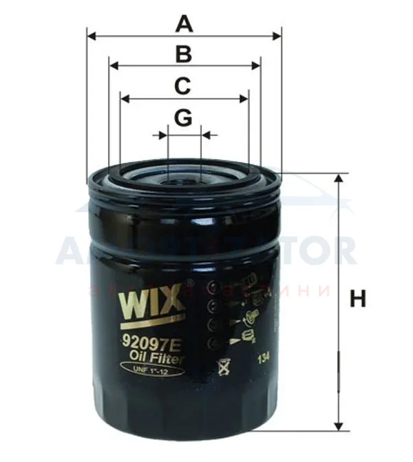 Фільтр оливи WIX FILTERS 92097E (фото 1)