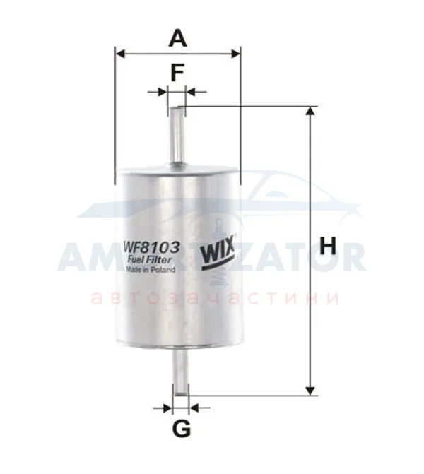 ФІЛЬТР ПАЛИВА WIX FILTERS WF8103 (фото 1)