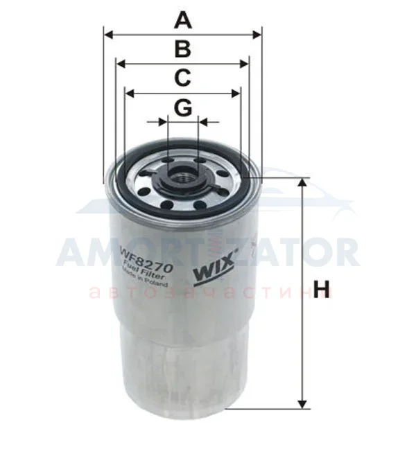Фільтр палива WIX FILTERS WF8270 (фото 1)