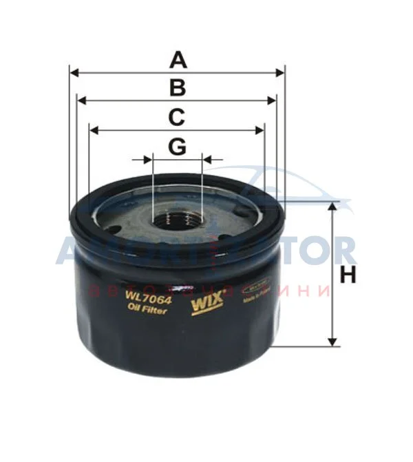 Фільтр оливний WIX FILTERS WL7064 (фото 1)