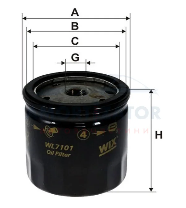ФІЛЬТР ОЛИВИ WIX FILTERS WL7101 (фото 1)