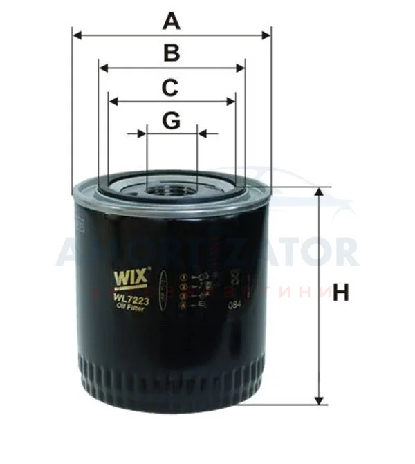 Фільтр масляний WIX FILTERS WL7223 (фото 1)