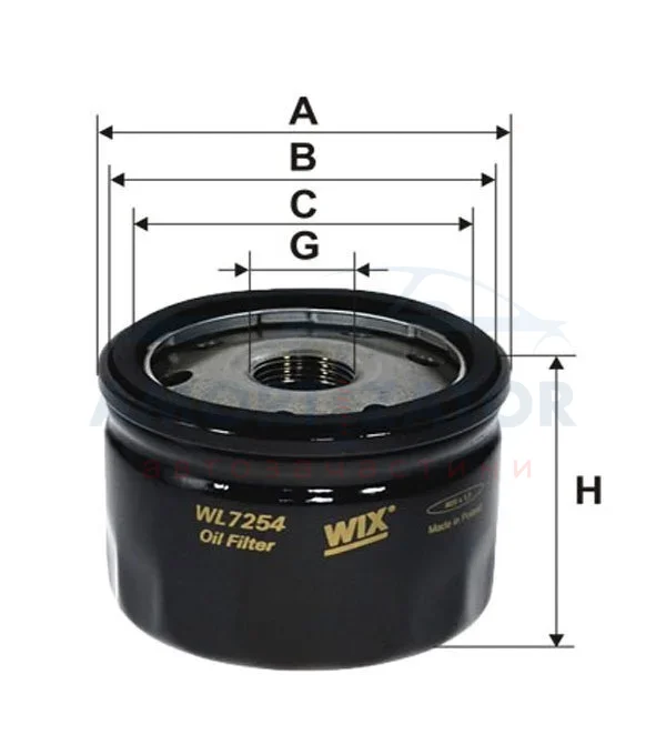 Фільтр оливи WIX FILTERS WL7254 (фото 1)