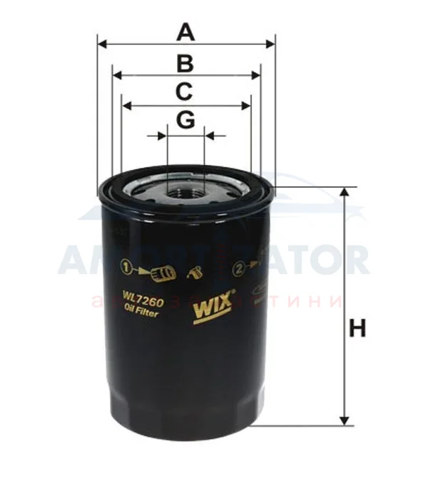 ФІЛЬТР ОЛИВИ WIX FILTERS WL7260 (фото 1)