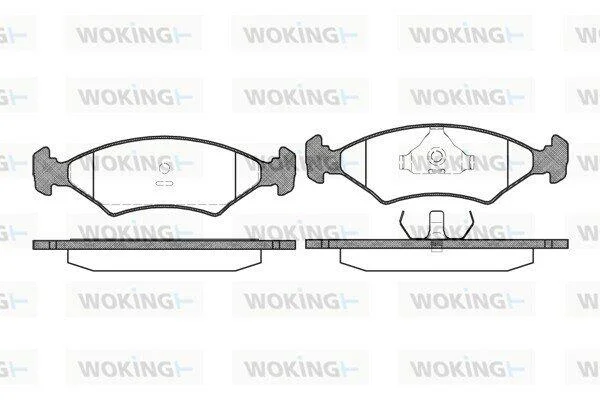 Комплект гальмівних накладок, дискове гальмо WOKING P0193.20 (фото 1)