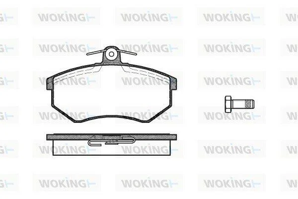 Комплект гальмівних накладок, дискове гальмо WOKING P0343.00 (фото 1)