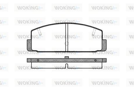 Комплект гальмівних накладок, дискове гальмо WOKING P079320