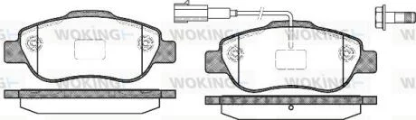 Комплект гальмівних накладок, дискове гальмо WOKING P1000311