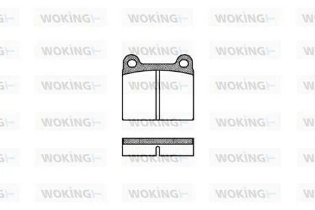 Комплект гальмівних накладок, дискове гальмо WOKING P106300