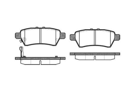 Комплект гальмівних накладок, дискове гальмо WOKING P10883.01