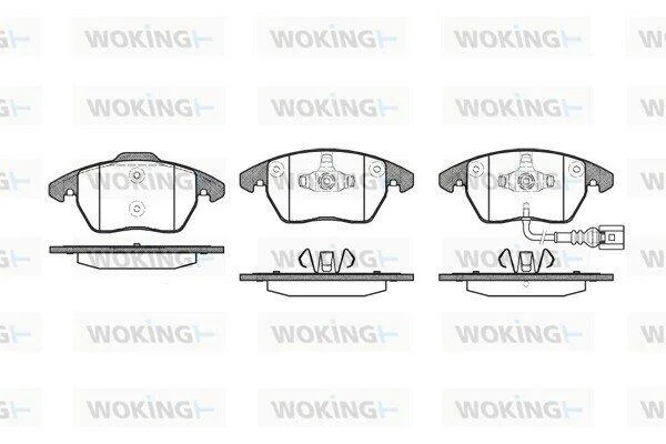 Комплект гальмівних накладок, дискове гальмо WOKING P1130301 (фото 1)