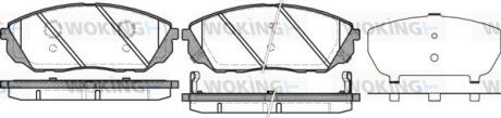 Комплект гальмівних накладок, дискове гальмо WOKING P11413.12