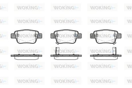 Комплект гальмівних накладок, дискове гальмо WOKING P11473.02
