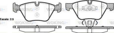 Комплект гальмівних накладок, дискове гальмо WOKING P11523.10