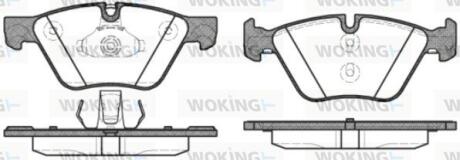 Комплект гальмівних накладок, дискове гальмо WOKING P11523.30