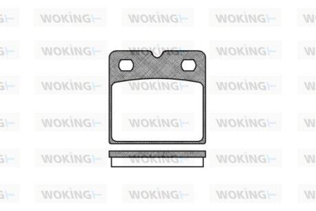 Комплект гальмівних накладок, дискове гальмо WOKING P11673.00