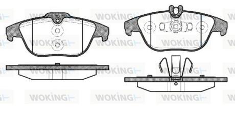 Комплект гальмівних накладок, дискове гальмо WOKING P12053.20