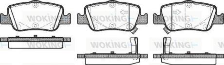 Комплект гальмівних накладок, дискове гальмо WOKING P12563.02