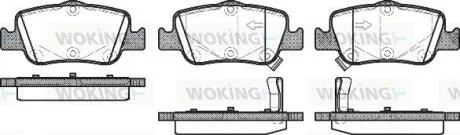 Комплект гальмівних накладок, дискове гальмо WOKING P12563.02
