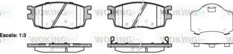Комплект гальмівних накладок, дискове гальмо WOKING P13083.02