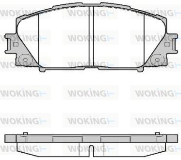 Комплект гальмівних накладок, дискове гальмо WOKING P13243.10