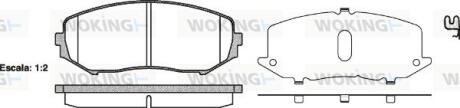 Комплект гальмівних накладок, дискове гальмо WOKING P13253.02