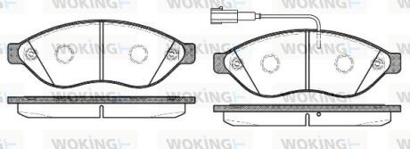 Комплект гальмівних накладок, дискове гальмо WOKING P1337312