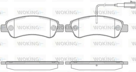 Комплект гальмівних накладок, дискове гальмо WOKING P13383.02