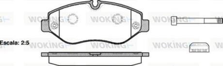 Комплект гальмівних накладок, дискове гальмо WOKING P13453.00