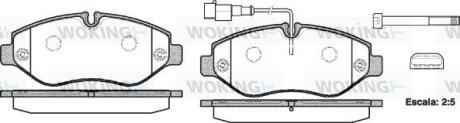 Комплект гальмівних накладок, дискове гальмо WOKING P13453.02