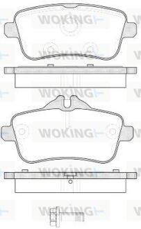 Комплект гальмівних накладок, дискове гальмо WOKING P14033.00