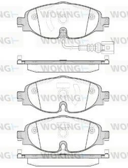 Комплект гальмівних накладок, дискове гальмо WOKING P14153.01