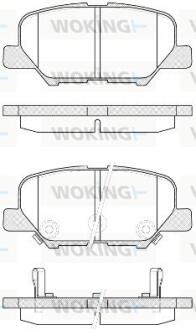 Комплект гальмівних накладок, дискове гальмо WOKING P14363.02