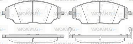 Комплект гальмівних накладок, дискове гальмо WOKING P14373.02