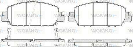 Комплект гальмівних накладок, дискове гальмо WOKING P14483.02