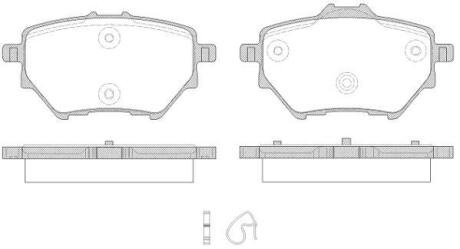 Комплект гальмівних накладок, дискове гальмо WOKING P14623.00