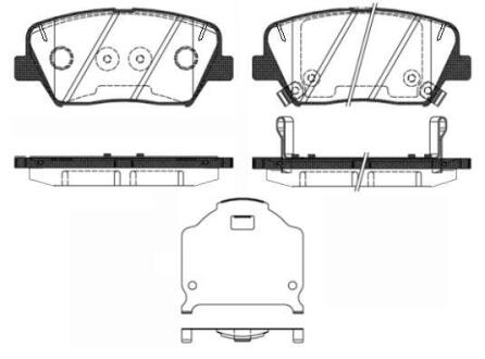 Комплект гальмівних накладок, дискове гальмо WOKING P15123.02
