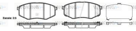 Комплект гальмівних накладок, дискове гальмо WOKING P15263.02