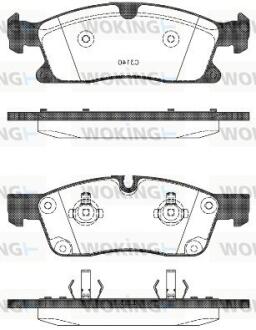 Комплект гальмівних накладок, дискове гальмо WOKING P15303.10