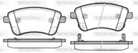 Комплект гальмівних накладок, дискове гальмо WOKING P15353.02